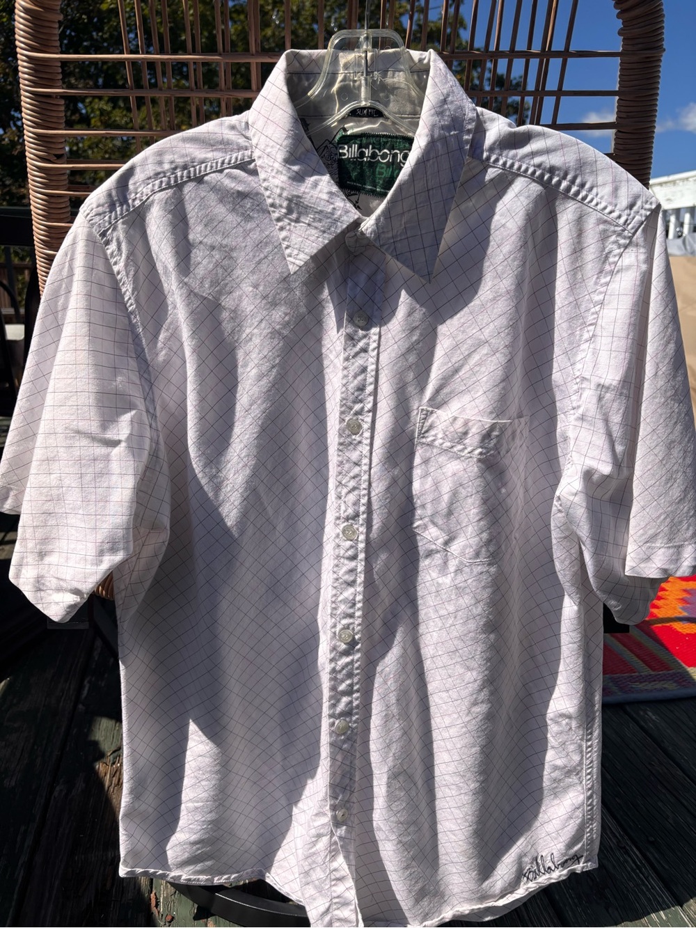 Billabong Men's Short-Sleeve Button Up White